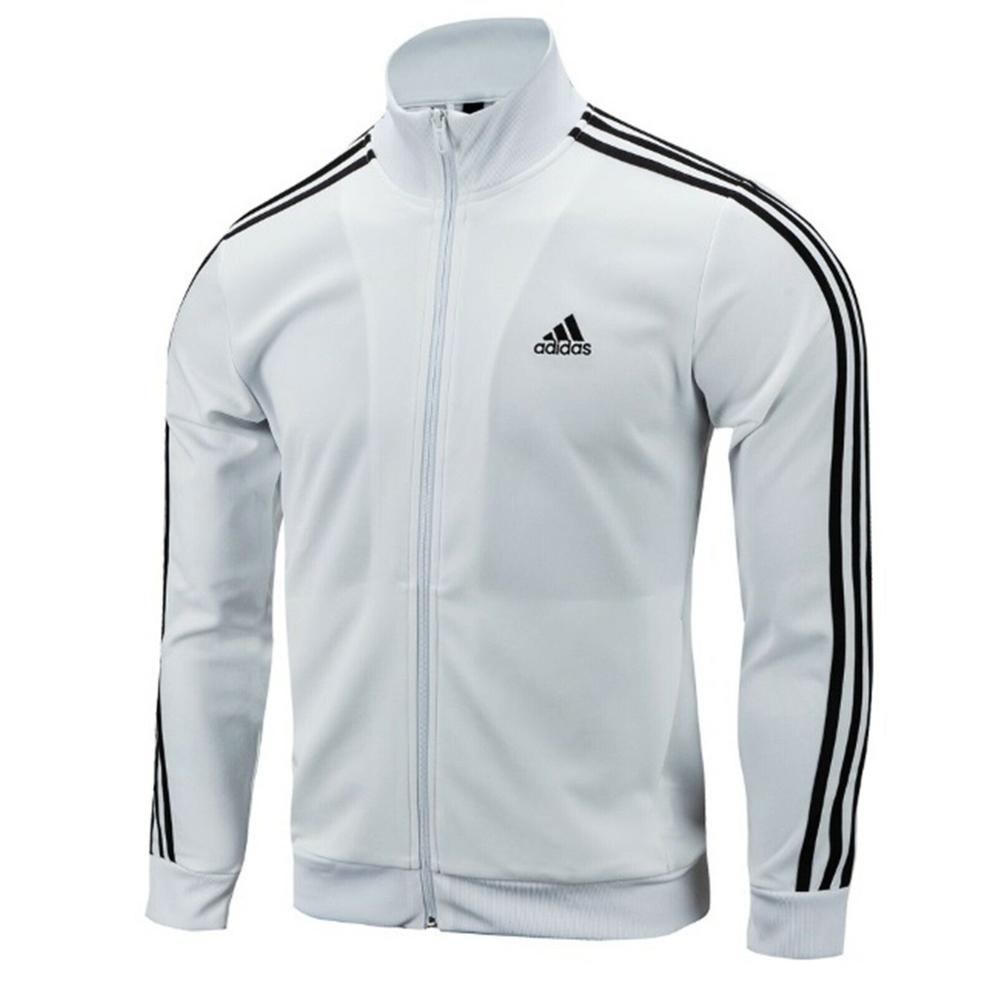 Adidas Men MH 3S Warm-up Jacket Running White Casual Track ...