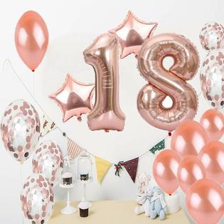 Lqqdd 18th Birthday Decorations Party Supplies Balloons Rose Gold