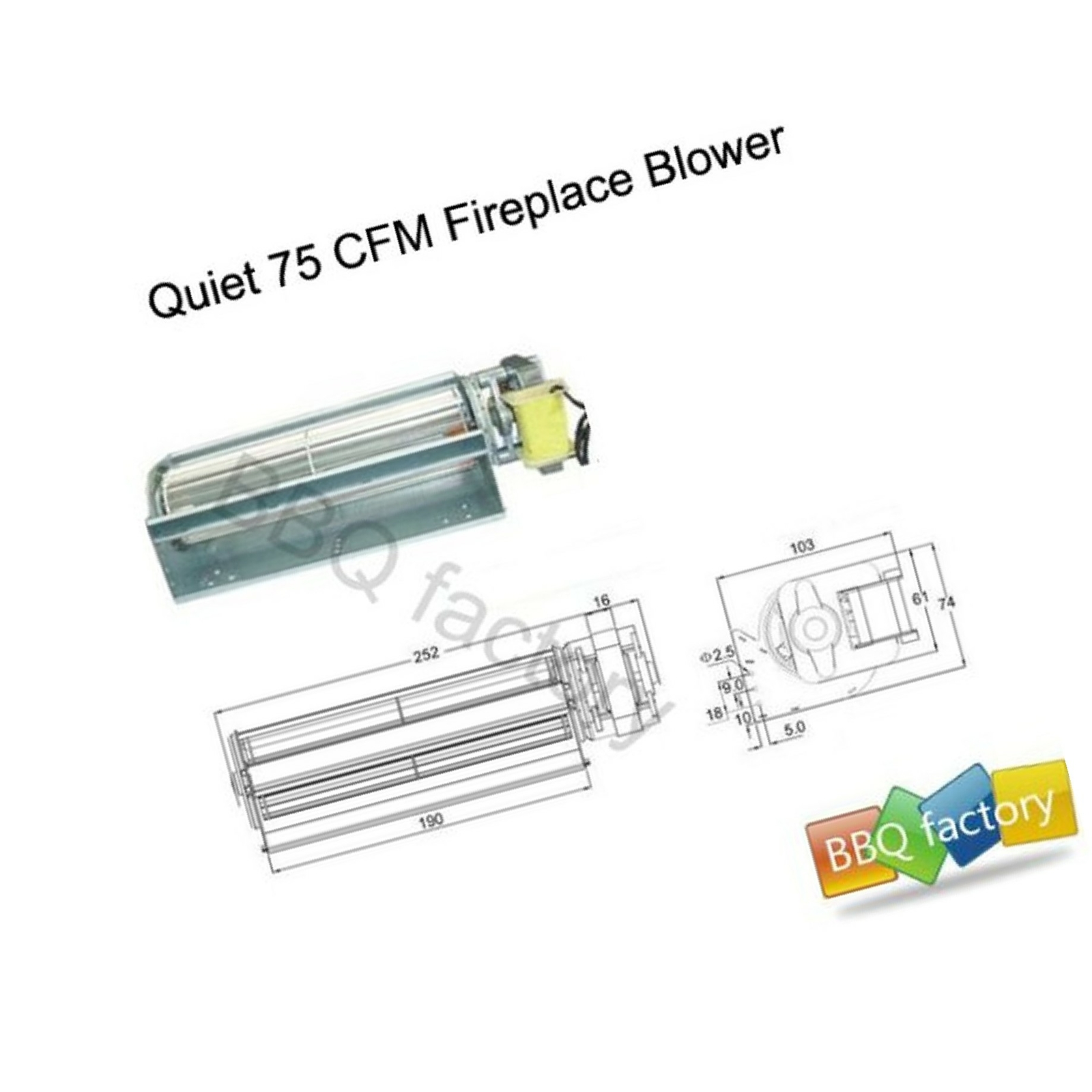 Bbq Factory Replacement Fireplace Fan Blower For Heat Surge