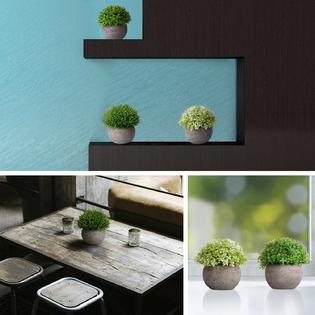 Moonla Artificial Plant Fake Decor Home Potted Indoor Green Desk