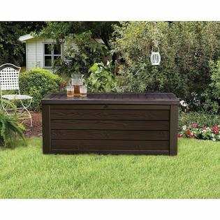 Keter 231666 Outdoor Storage Deck Box Extra Large Container Bench