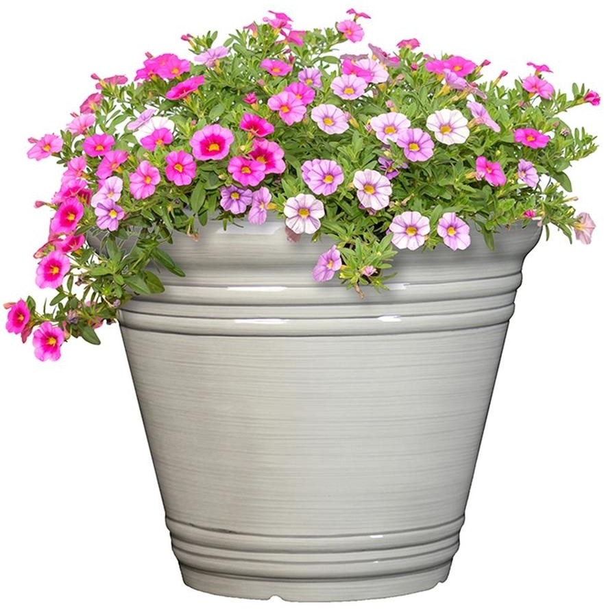 Plc1622pwc Garden Treasures 20 04 In X 17 36 In Beige Resin Planter