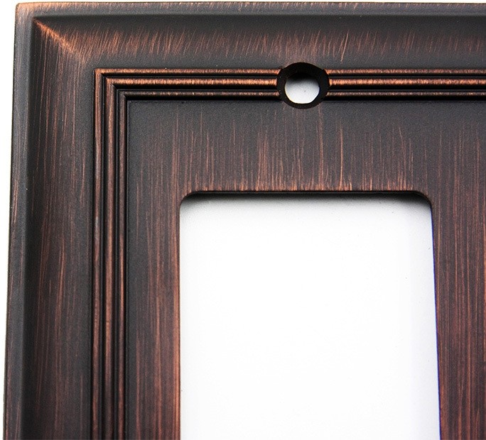 Allen Roth Cosgrove 3 Gang Oil Rubbed Bronze Triple Decorator