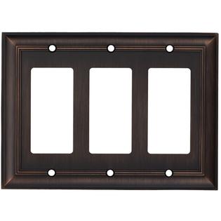 Allen Roth Cosgrove 3 Gang Oil Rubbed Bronze Triple Decorator
