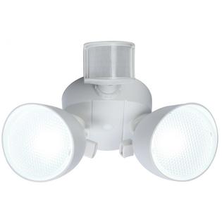 6222w Pir24 Utilitech 110 Degree 2 Head White Integrated Led Motion Activated Flood Light