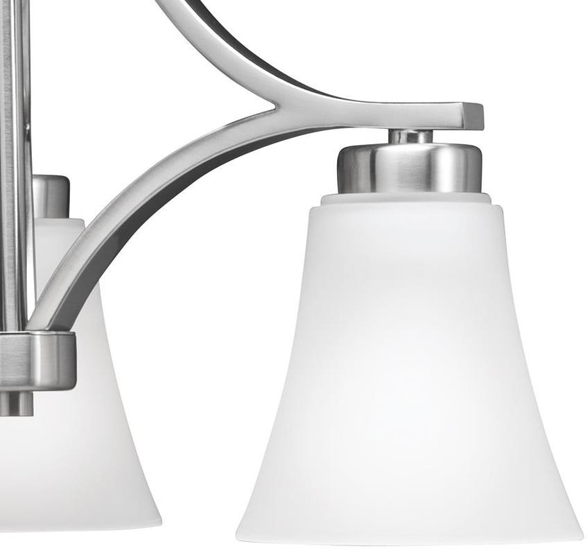 Portfolio Lyndsay 18 In 3 Light Satin Nickel Etched Gl Shaded Light Satin Nickel Etched Gl Shaded