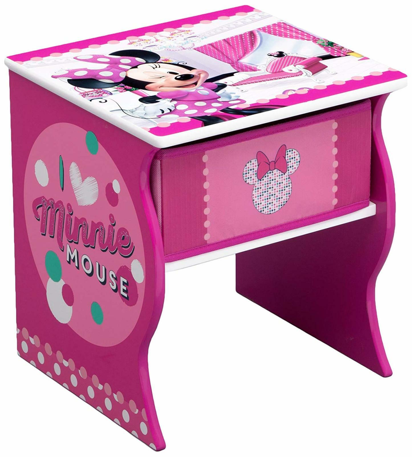 Delta Children Side Table With Storage Disney Minnie Mouse Kids