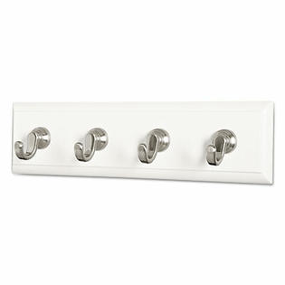 Command Decorative Key Rail White Silver 4 Hooks Mmmhom18qes