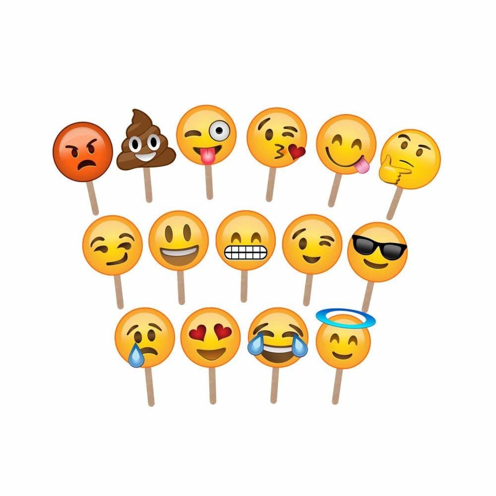 General Tires 15 Piece Emoji Photo Booth Props Picture Photography Birthday Party Funny Sticks