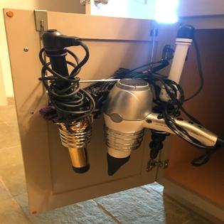 Home Basics Over The Cabinet Blow Hair Dryer Holder Curling Iron