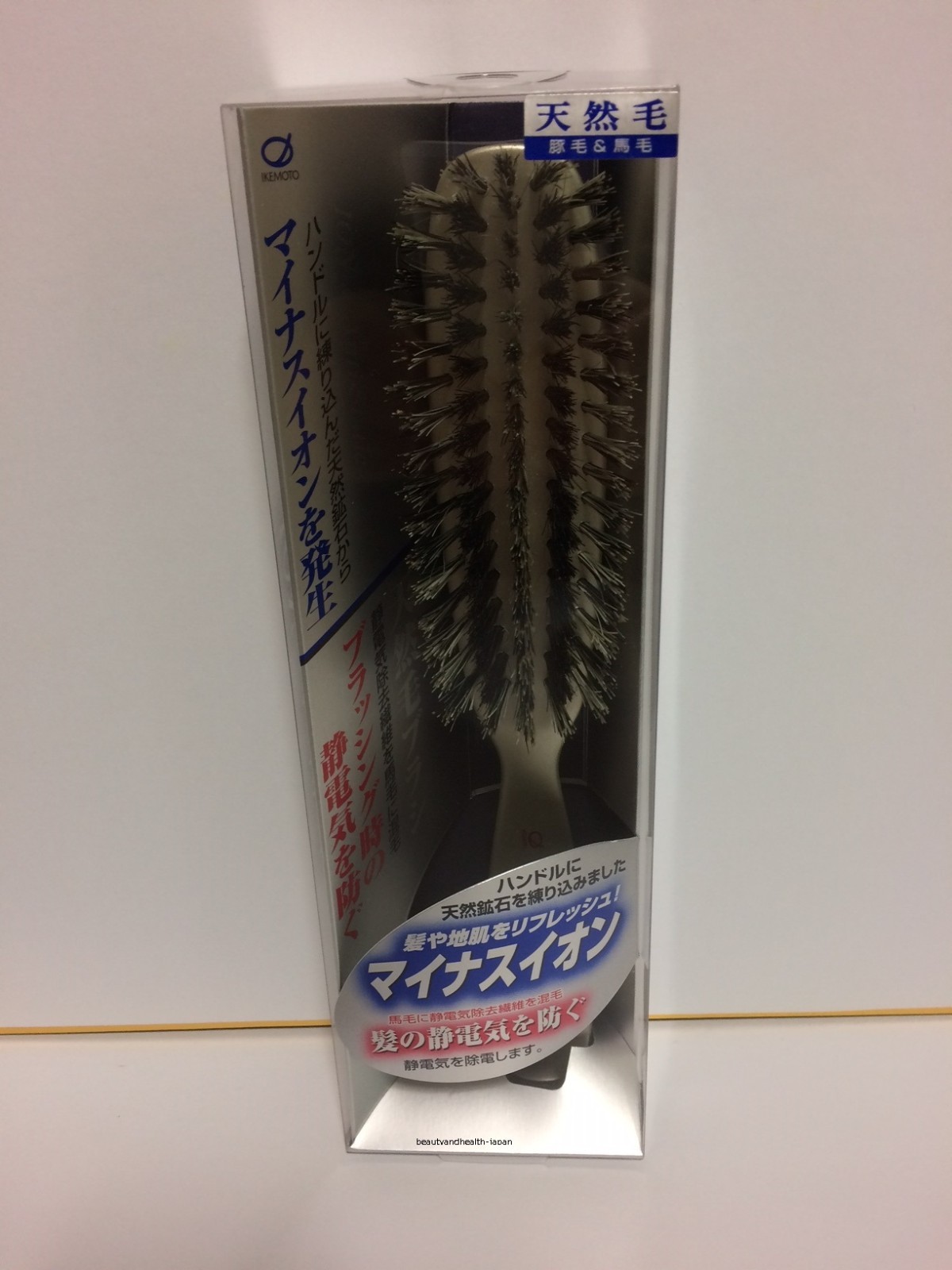 Ikemoto Japan Ikemoto Minus Ion Hair Brushing Brush Horse Pork