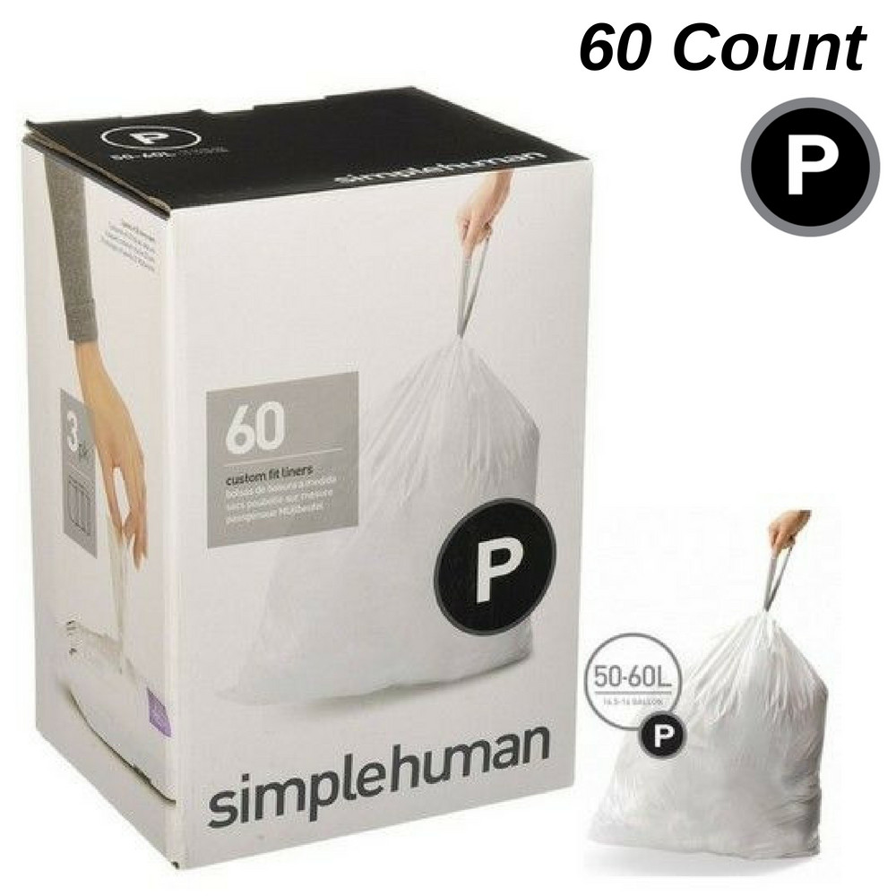 Simplehuman 37600 Simple Human Code P Trash Bags Can Liners Simple Human Code P Trash Bags