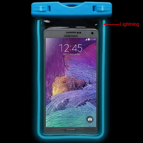 Mybat Univp202wp Universal Blue Lightning Waterproof Pouch With Lanyard 202 Package Blue Lightning Waterproof Pouch