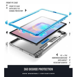 Poetic B07xf8dlgn Samsung Galaxy Tab S6 10 5a Case Screen Protector Stand Hybrid Shockproof Blue