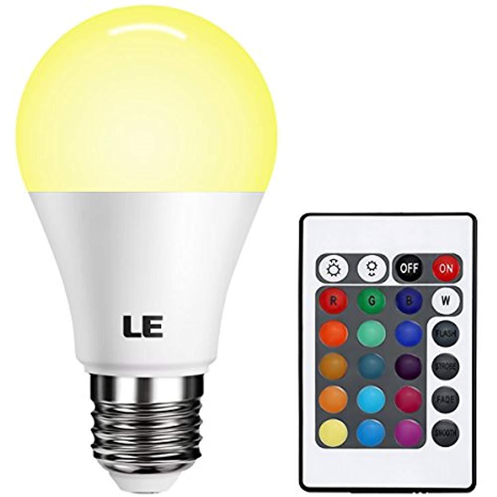 Lighting Ever Le Dimmable A19 E26 Led Light Bulb 6w Rgb 16 Colors Lighting Ever Le Dimmable A19 E26 Led