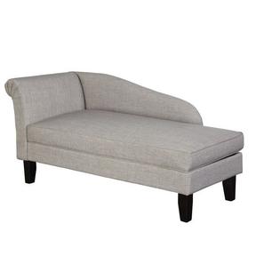Simple Living Storage Chaise Grey Lounge Chair Bedroom Loveseat
