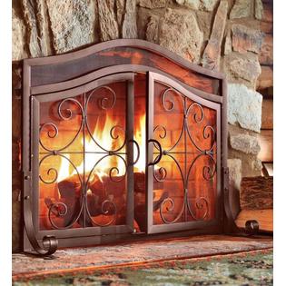 Plow Hearth In Fireplace Screen Protector Kit Rustic Decorative