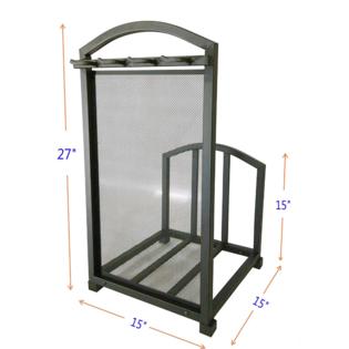 Lizh Metalwork Wrought Iron Fireplace Tools Log Holders For