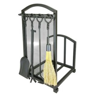 Lizh Metalwork Wrought Iron Fireplace Tools Log Holders For