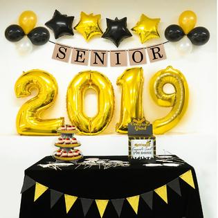 Oulii 1pc Senior Letters Wall Banner Flag Banner For Party