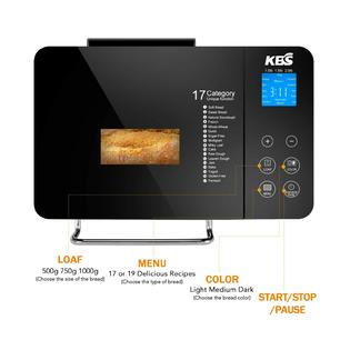MBF-010 KBS Pro Stainless Steel Bread Machine, 2LB 17-in-1 Programmable XL Bread Make MBF-010 KBS Pro Stainless Steel Bread Machine, 2LB 17-in-1 Programmable XL Bread Make