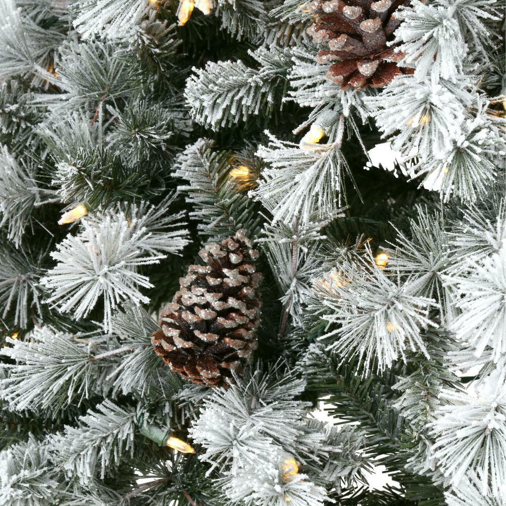 Home Holiday Accent Artificial Christmas Tree 9 Ft Flocked Lexington Pine 500 Warm White Lights 9ft Lexington Pine Christmas Tree