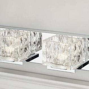 Home Decorators Collection 75 Watt Cube Glass Vanity 4 Lights Energy Saving Warm White Led Wall Fixture