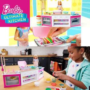 Barbie Kitchen Playset Set Play Lights Sounds 20 Pieces Barbie Kitchen Playset Set Play Lights Sounds 20 Pieces