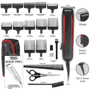 Wahl Pro Corded Hair Beard Trimmer Clipper Edging Lining Up Blade Guards New