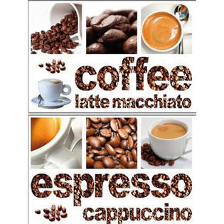 Brewster Coffee Wall Stickers 13 Decals Cup Espresso Beans Latte