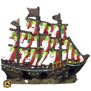 Penn Plax Aquarium Shipwreck Large Decorations Sunken Ship Pirate