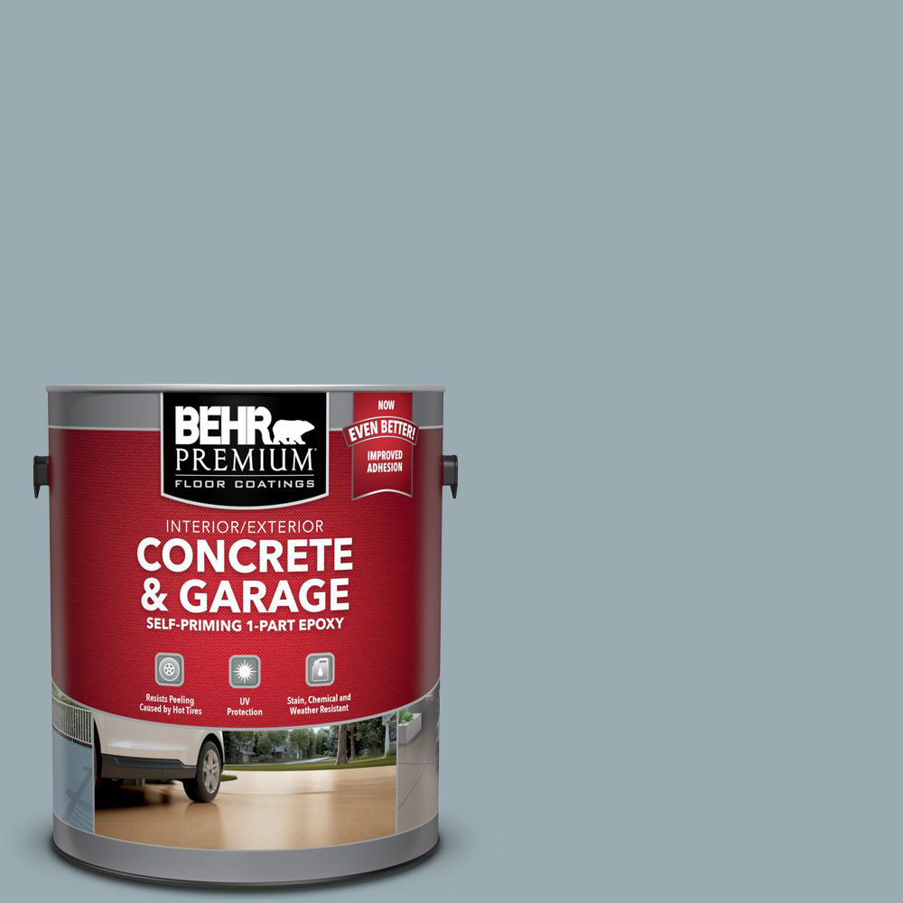 Behr Premium 90001 1 Gal Epoxy Concrete Garage Floor Paint Polar Drift Blue Driveway Bat Patio Epoxy Concrete Garage Floor Paint