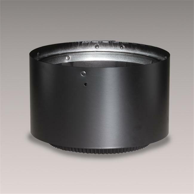Lindemann 295206 6 Inches Stove Adapter Double Wall Black Stovepipe