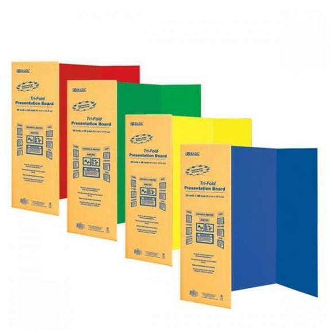 Bazic Products Bazic 5035 36  X 48  Assorted Color Tri-Fold Corrugated Presentation Board Pa...