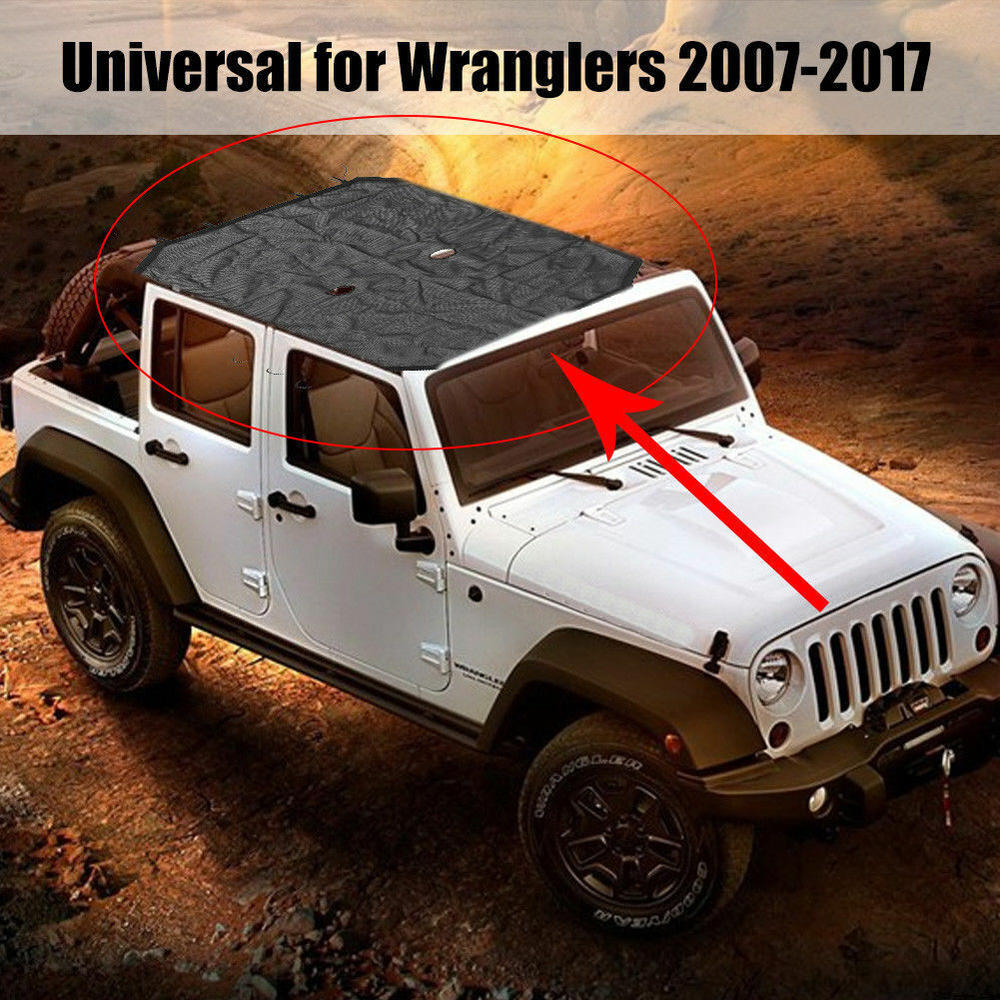 Vital All-Terrain Jeep Wrangler JK JKU Unlimited Rubicon Sahara - Mesh Sun Shade Top Cover Eclipse