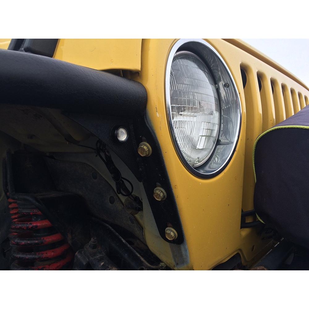 Vital All-Terrain Bright Amber LED Custom Turn Indicators Signal for Jeep Tube Fenders Street Rod