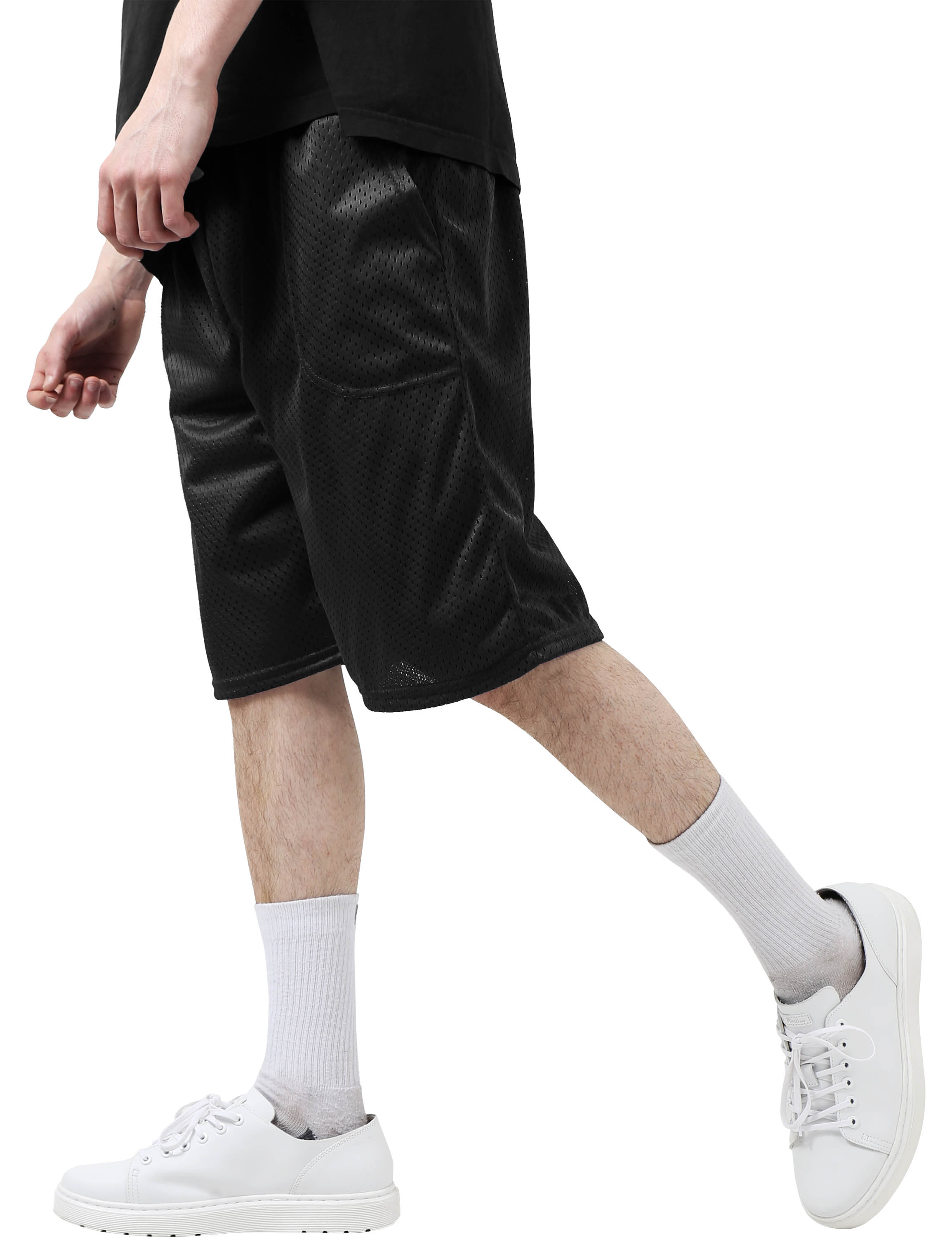 Hat and Beyond Mens Active Mesh Shorts Plain Casual Basketball PE and Big & Tall