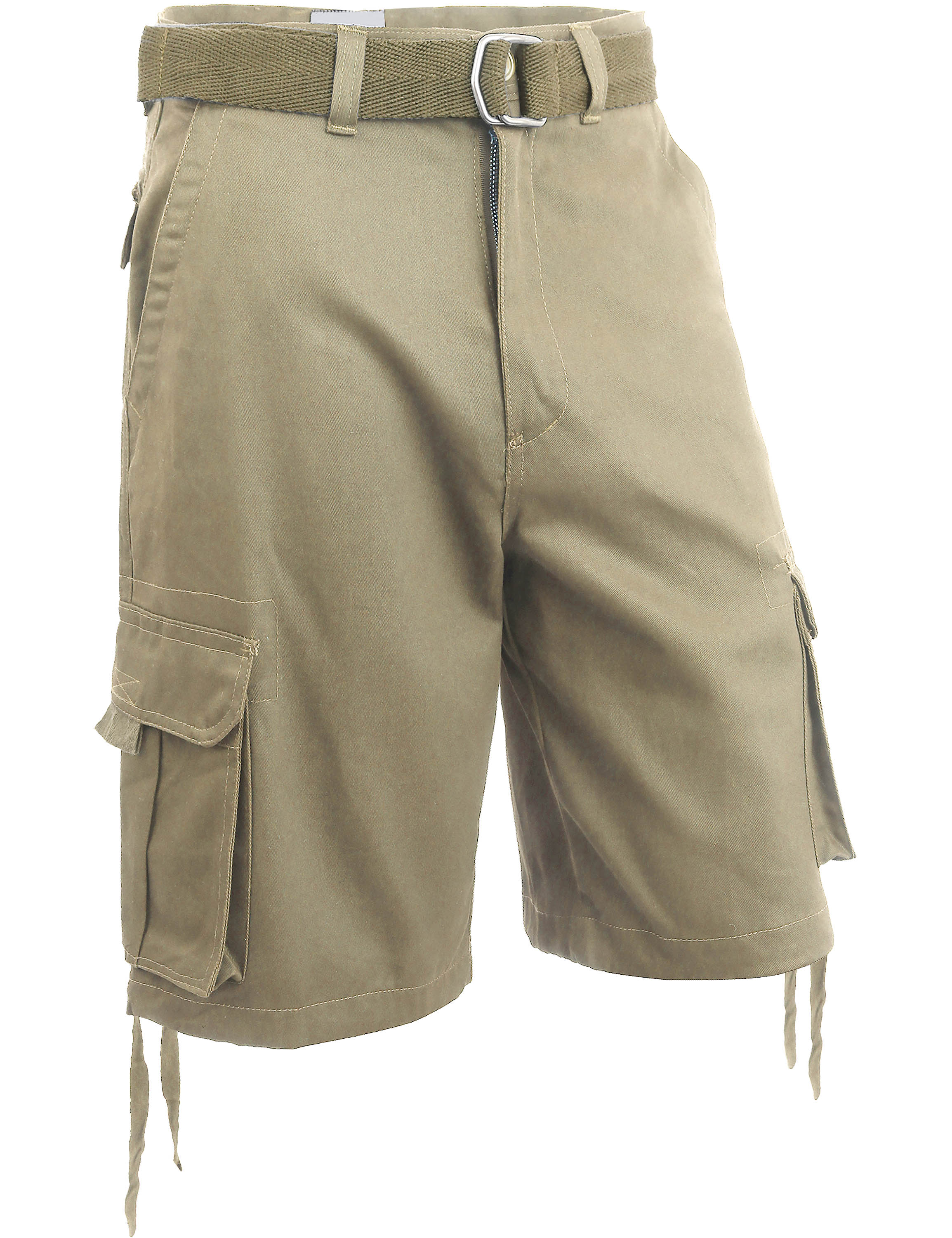 Hat and Beyond Mens Premium Twill Cargo Shorts with Belt Utility Pockets Size 30-52