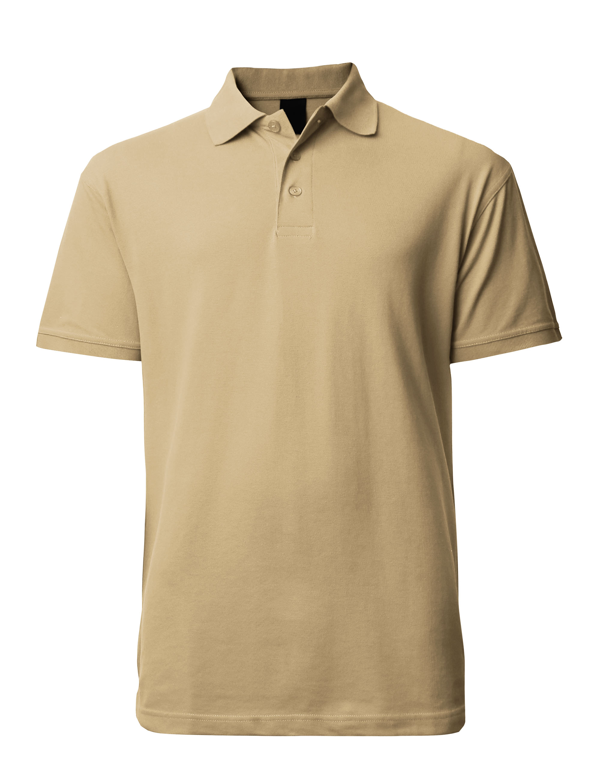 Hat and Beyond Mens Polo Shirts Comfort Regular Fit Pique Solid Uniform Gold Tee Jersey