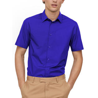 Hat and Beyond Mens Premium Short Sleeve Dress Shirt Slim Fit Button Front Solid Classic Casual Modern Shirt Hat and Beyond Mens Premium Short Sleeve Dress Shirt Slim Fit Button Front Solid Classic Casual Modern Shirt