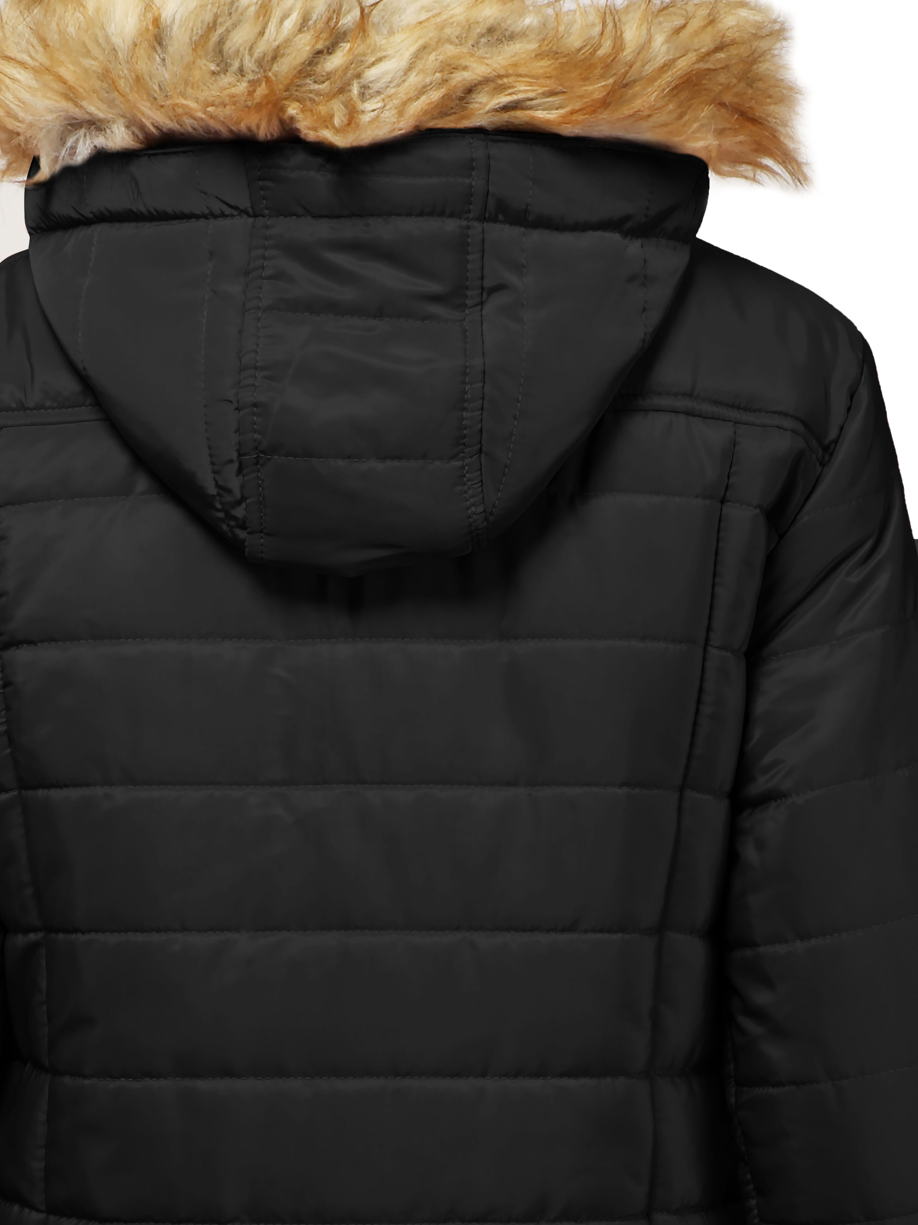 Hat and Beyond Womens Premium Lightweight Puffer Jacket with Detachable Fur Hood Padded Outerwear