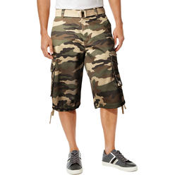 Hat and Beyond Pro Club Premium Twill Cargo Shorts with Belt Heavyweight Heavy-Duty Size 30-52 Big and Tall