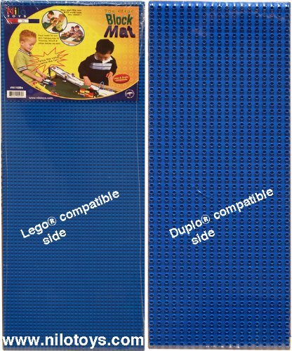 Nilo Nilo Blue Lego Compatible Base Plates Double Sided Duplo Lego Mat Large Snap Fit