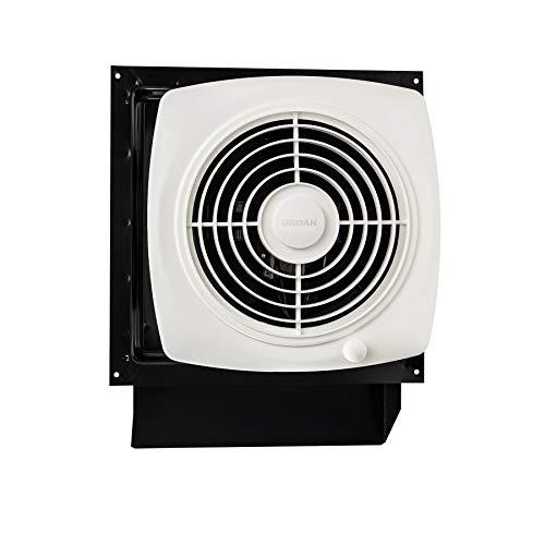 broan through-the-wall ventilation fan, white square exhaust fan, 6.5 sones, 180 cfm, 8"