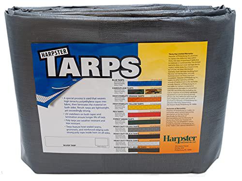 Harpster Tarps heavy duty silver tarp 6 oz., 12'x20'