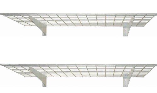 hyloft 00967 45-inch by 15-inch wall shelf, off white, 2-pack