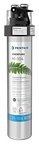 everpure h-104 drinking water filter system (ev9262-71). quick change cartridge system. commercial grade water filtration and l