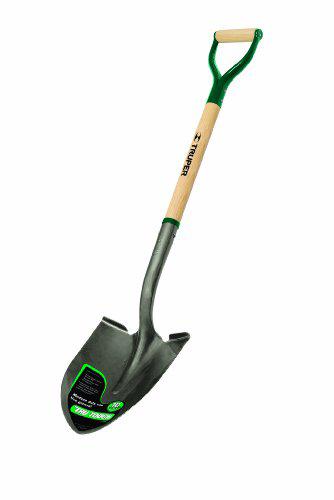 truper 31185 tru tough round point shovel, d-handle, 30-inch