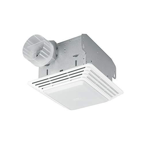 broan heavy duty ventilation fan and light combo for bathroom and home, 100-watt incandescent light, 2.5 sones, 80 cfm