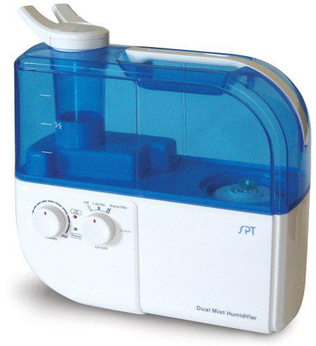 Sunpentown SPT SU-4010 Ultrasonic Dual-Mist Warm/Cool Humidifier with Ion Exchange Filter - Blue